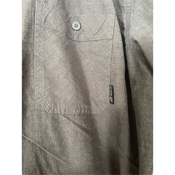 Fox Racing Mens Dark Gray Chest Pocket Short Sleeve Button Down Shirt Size XL - Picture 6 of 13